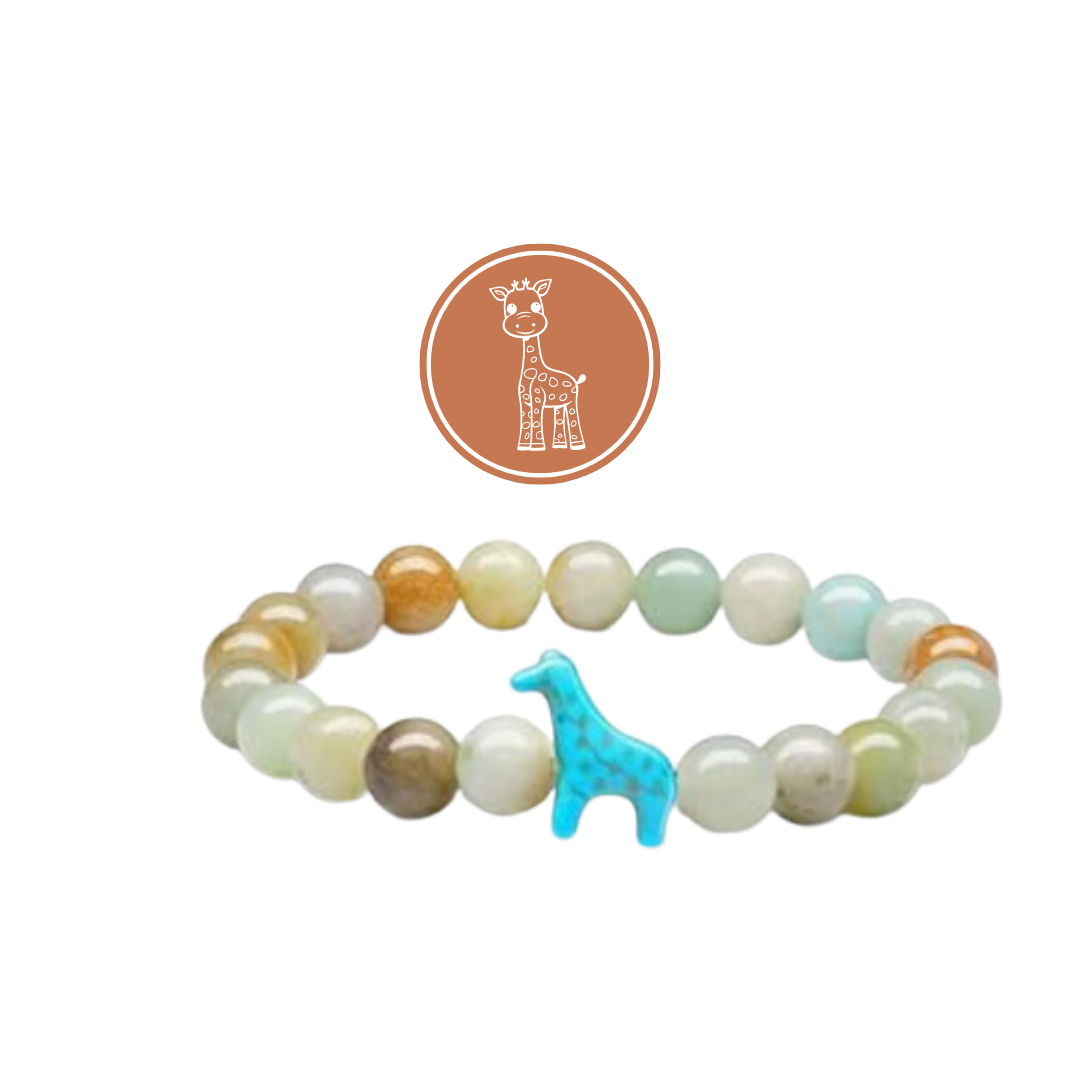 Sky Stone Beaded Giraffe Bracelet