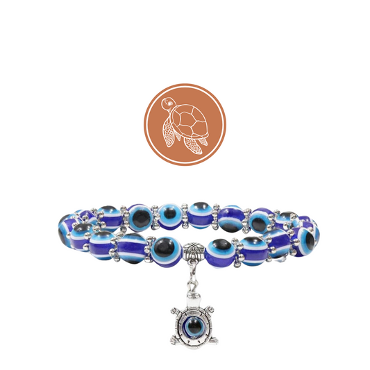 Evil Eye Turtle Bracelet