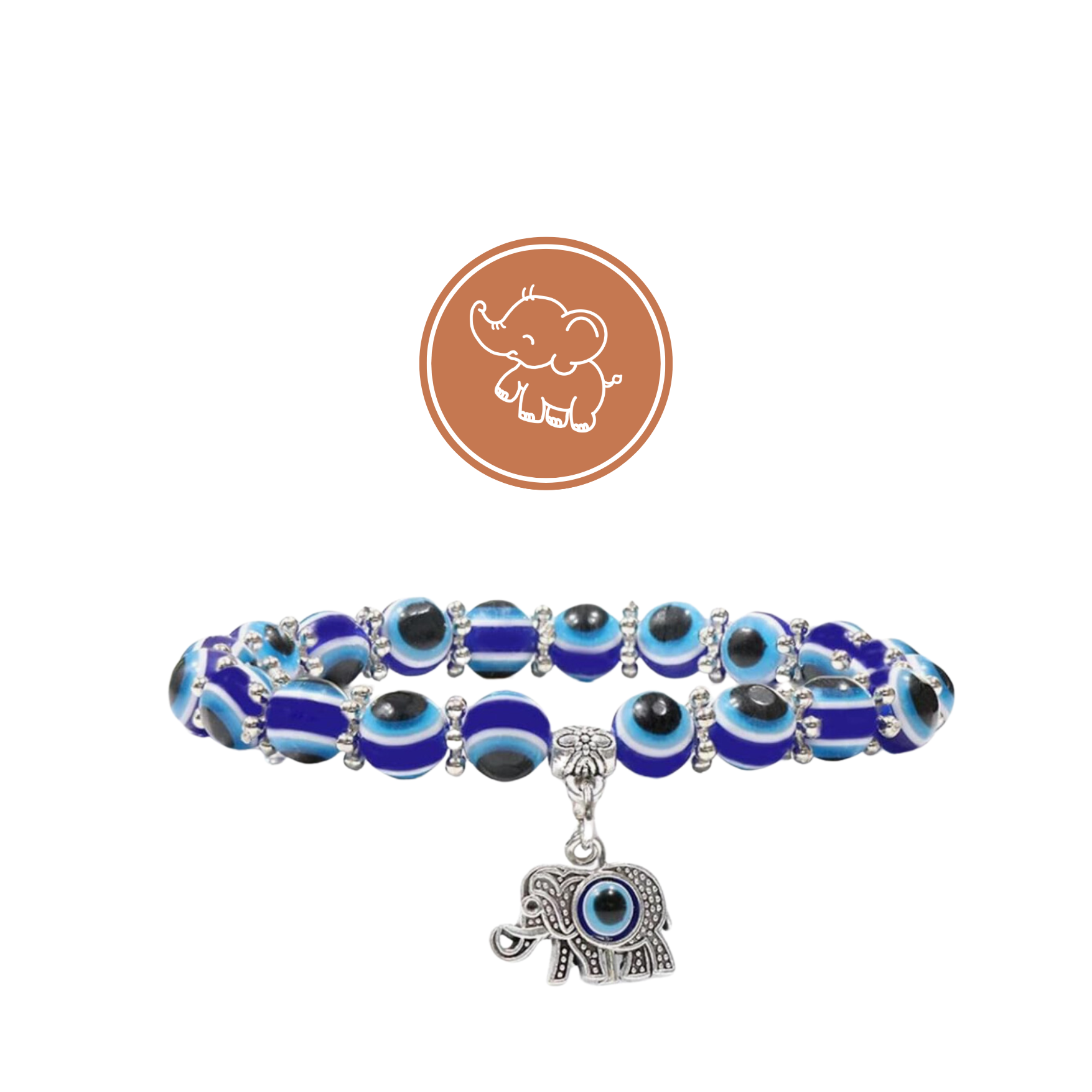 Evil Eye Elephant Bracelet